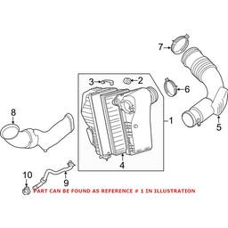 Audi Air Filter and Housing Assembly 7L6129601BB - Genuine VW/Audi